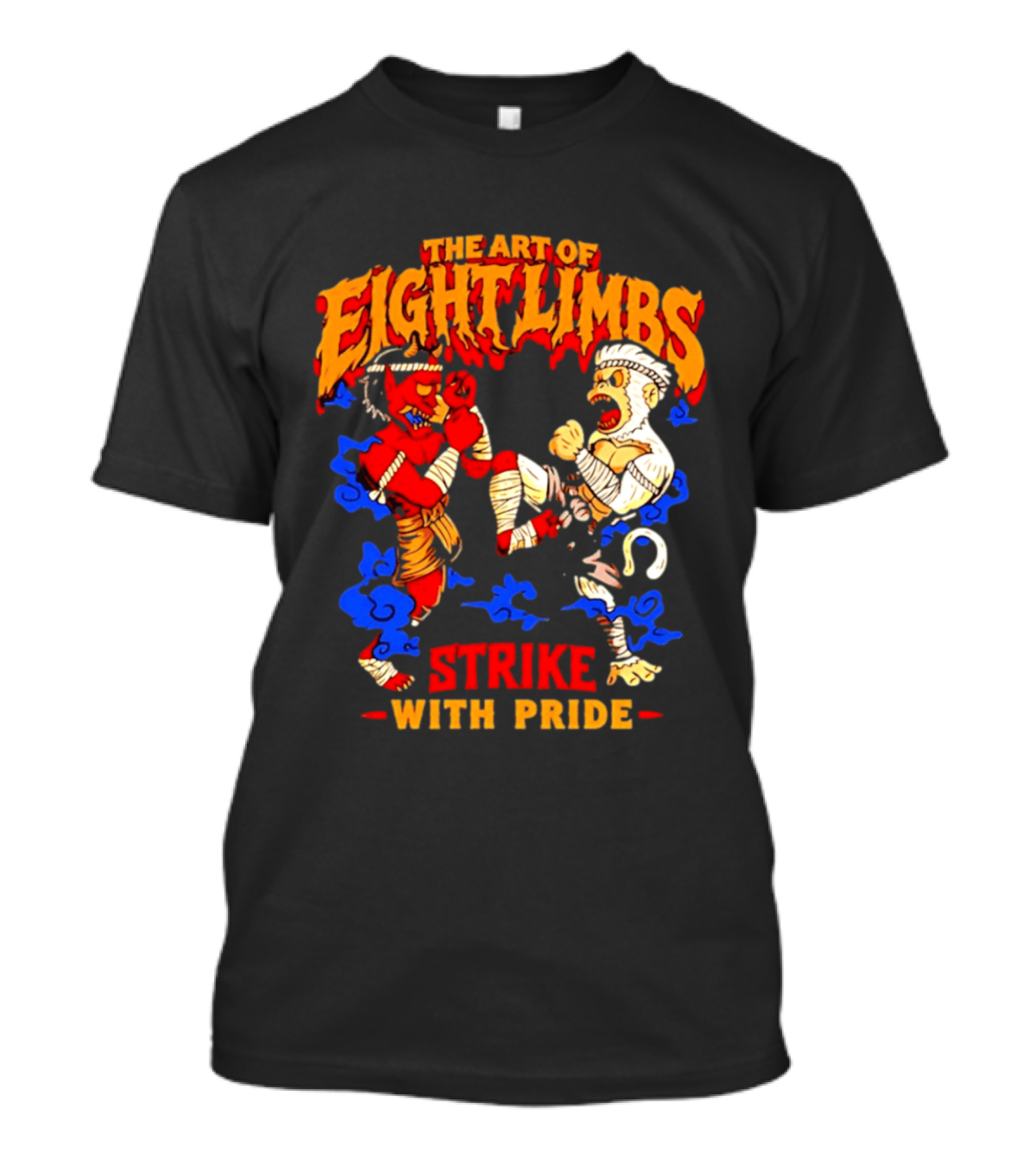 The Art Of Eight Limbs Strike With Pride Muay Thai Oni Hanuman T-Shirt