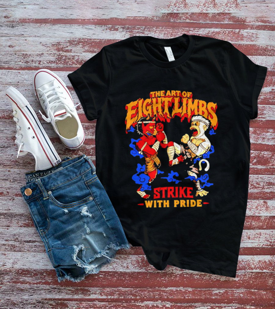 The Art Of Eight Limbs Strike With Pride Muay Thai Oni Hanuman T-Shirt