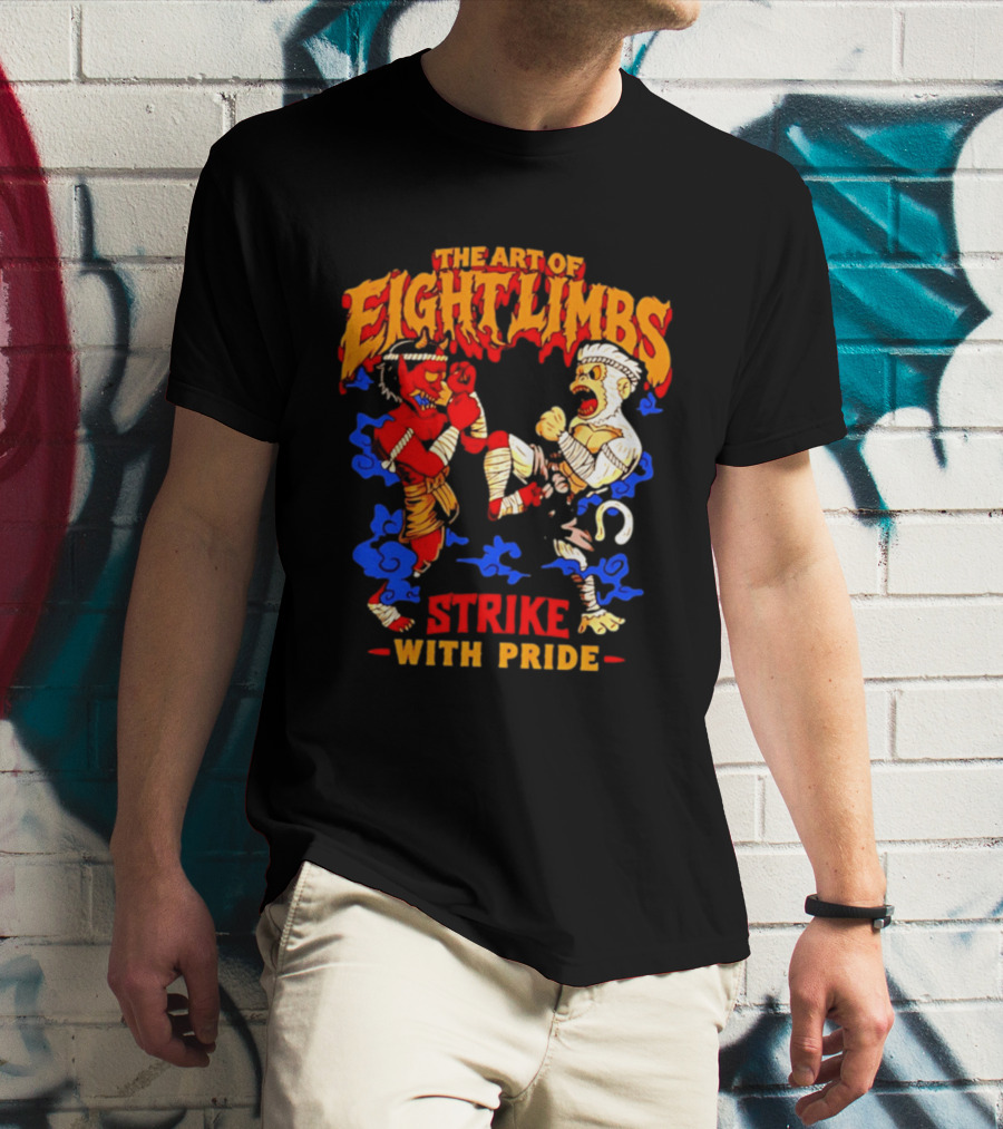 The Art Of Eight Limbs Strike With Pride Muay Thai Oni Hanuman T-Shirt