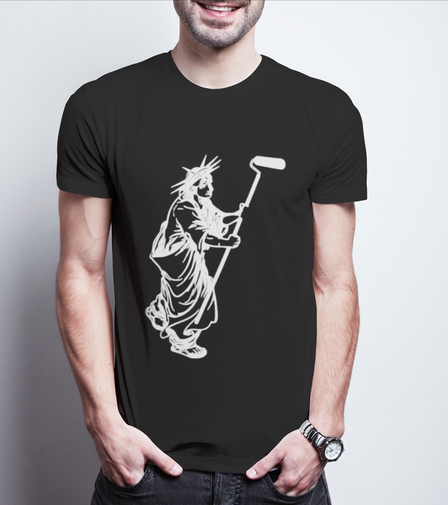 Statue Of Liberty Paint Roller Meme T-Shirt