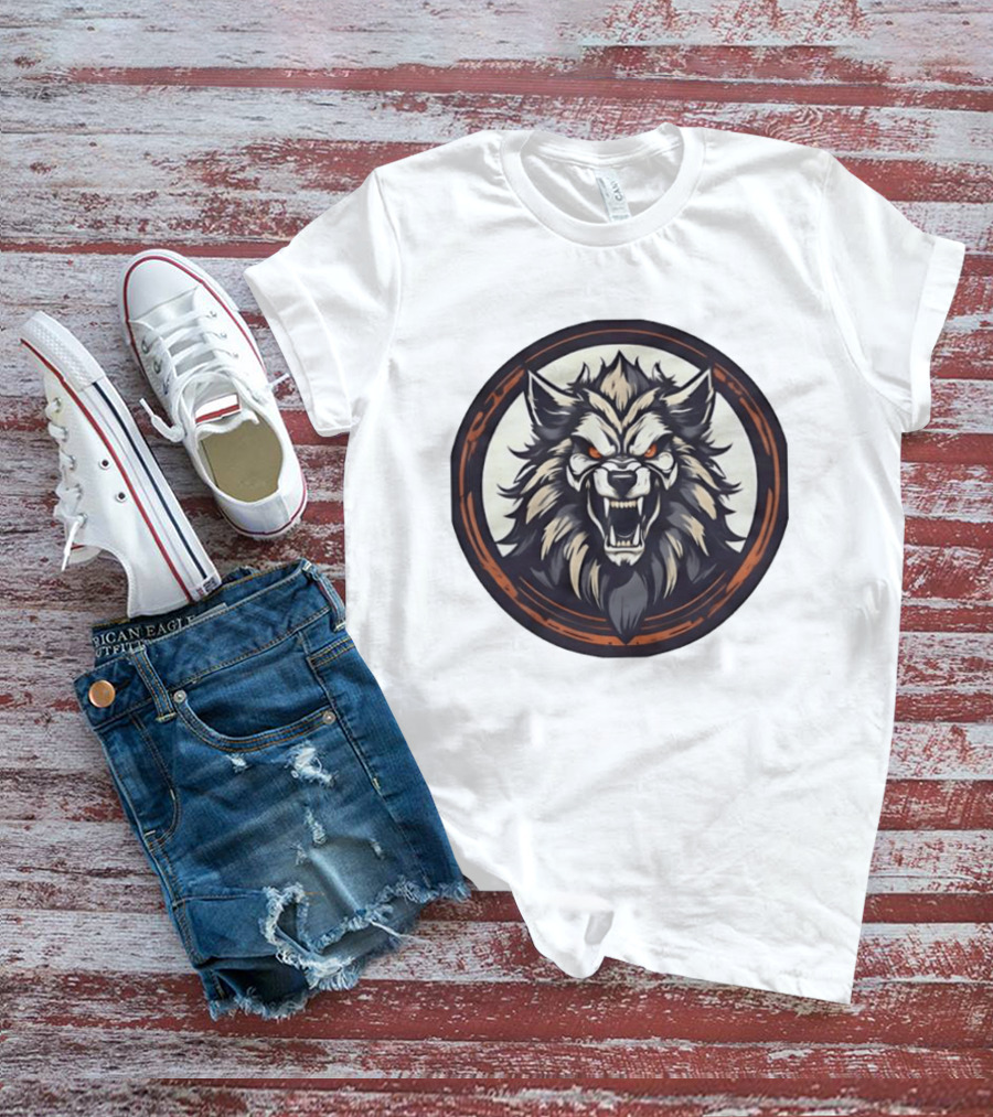 Angry Werewolf Head Fierce Wild Beast T-Shirt