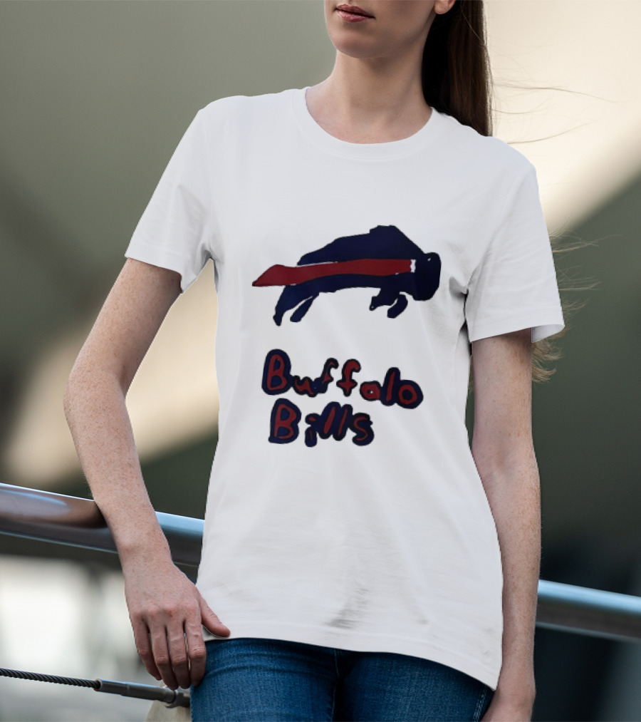 Buffalo Bills Iconic Blue Red Bison T-Shirt