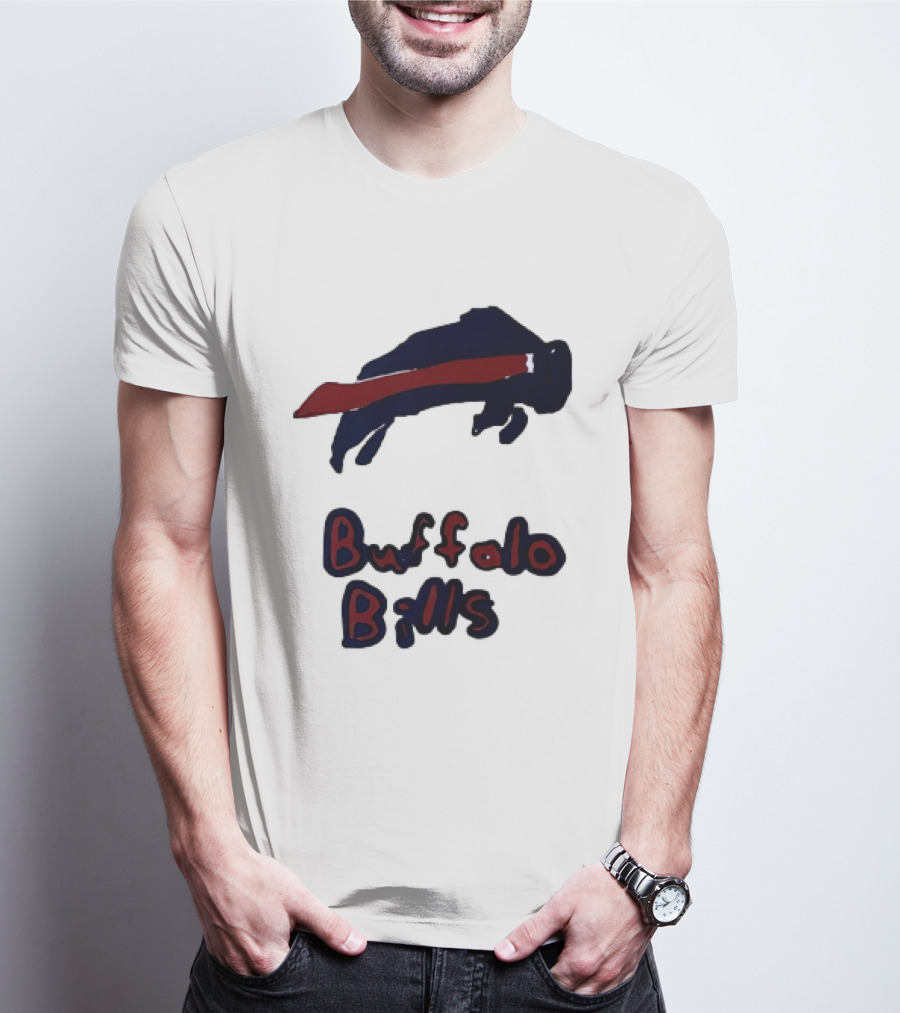 Buffalo Bills Iconic Blue Red Bison T-Shirt