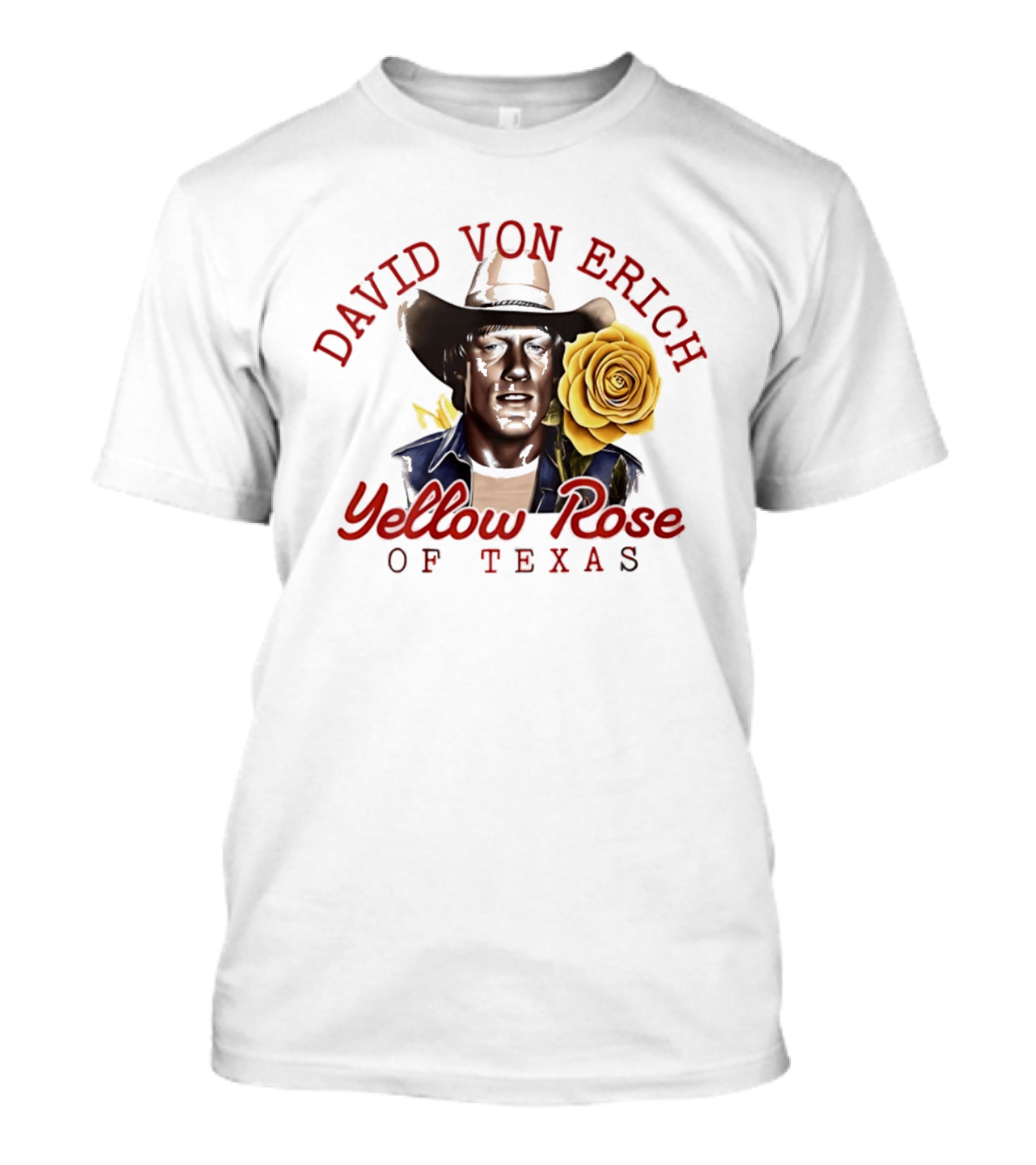 David Von Erich Yellow Rose Of Texas Cowboy T-Shirt