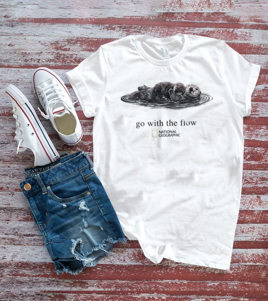 Go With The Flow Otter National Geographic T-Shirt