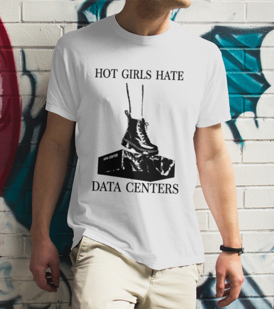Hot Girls Hate Data Centers With Boots Stomping Computers T-Shirt
