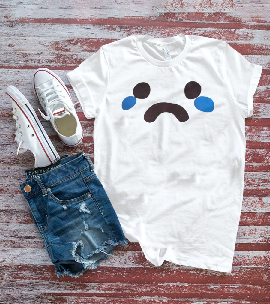 Crying Poop Emoji Blue Tears Sad Face T-Shirt