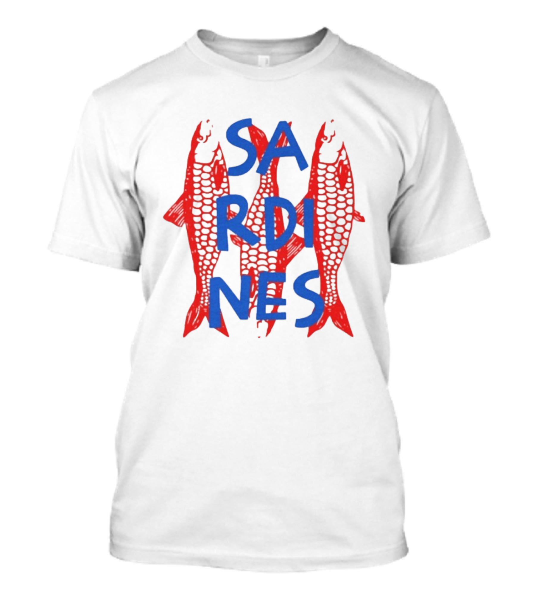 Sardines Tinned Fish Red Blue T-Shirt