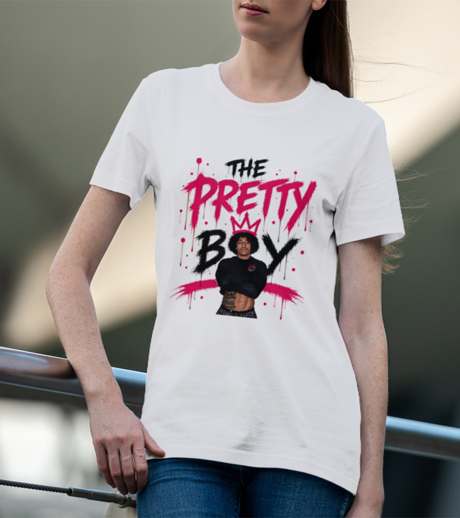 The Pretty Boy Jay King Crop Top With Pink Crown And Dripping Letters T-Shirt