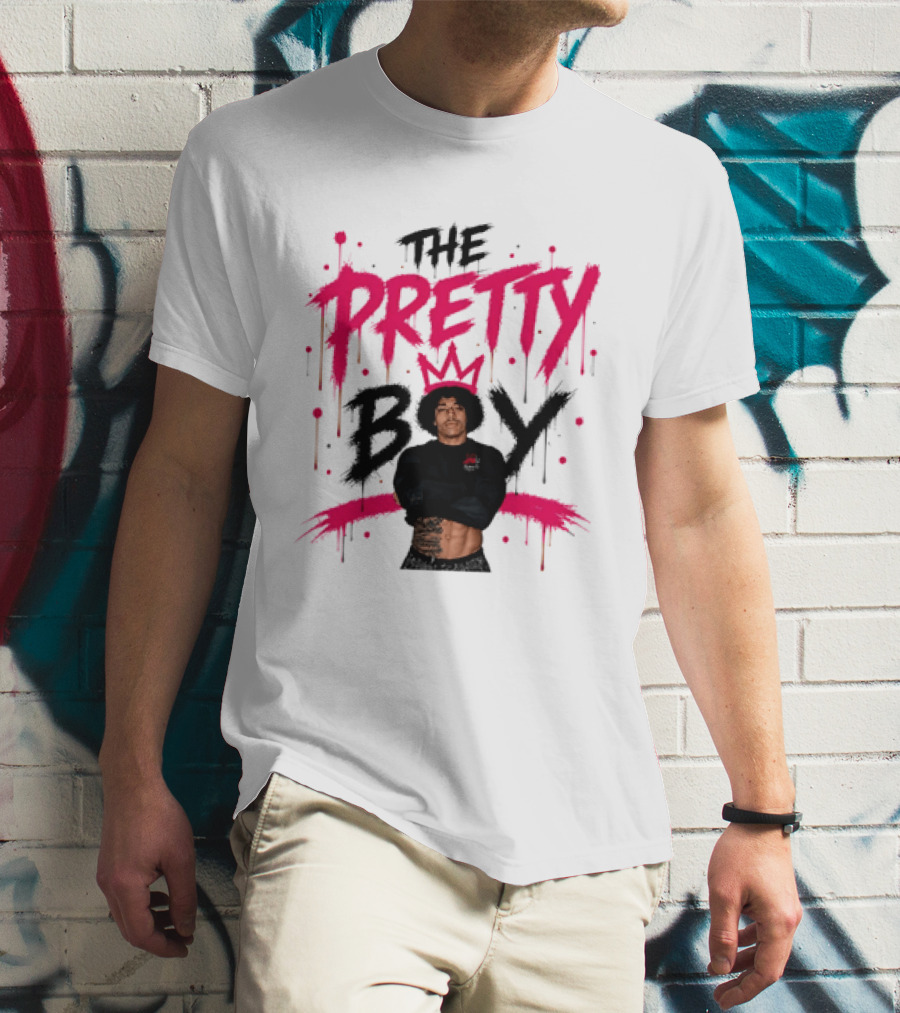 The Pretty Boy Jay King Crop Top With Pink Crown And Dripping Letters T-Shirt