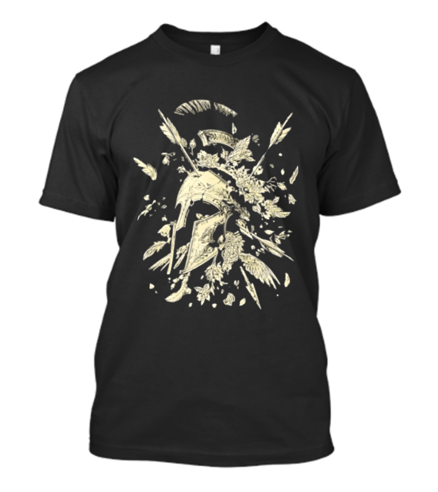 Ancient Greece Helmet With Arrows And Laurel Fragments T-Shirt