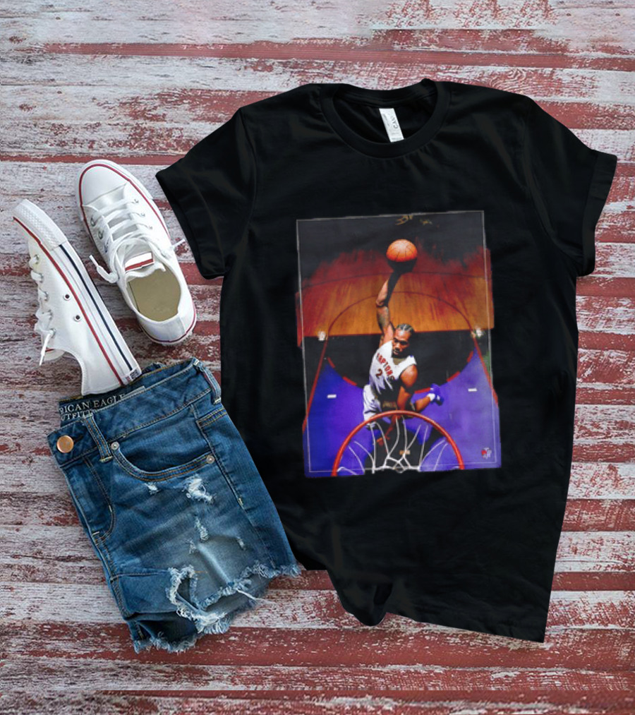 Vince Carter Toronto Raptors 15 Half Man Half Amazing Iconic Dunk T-Shirt
