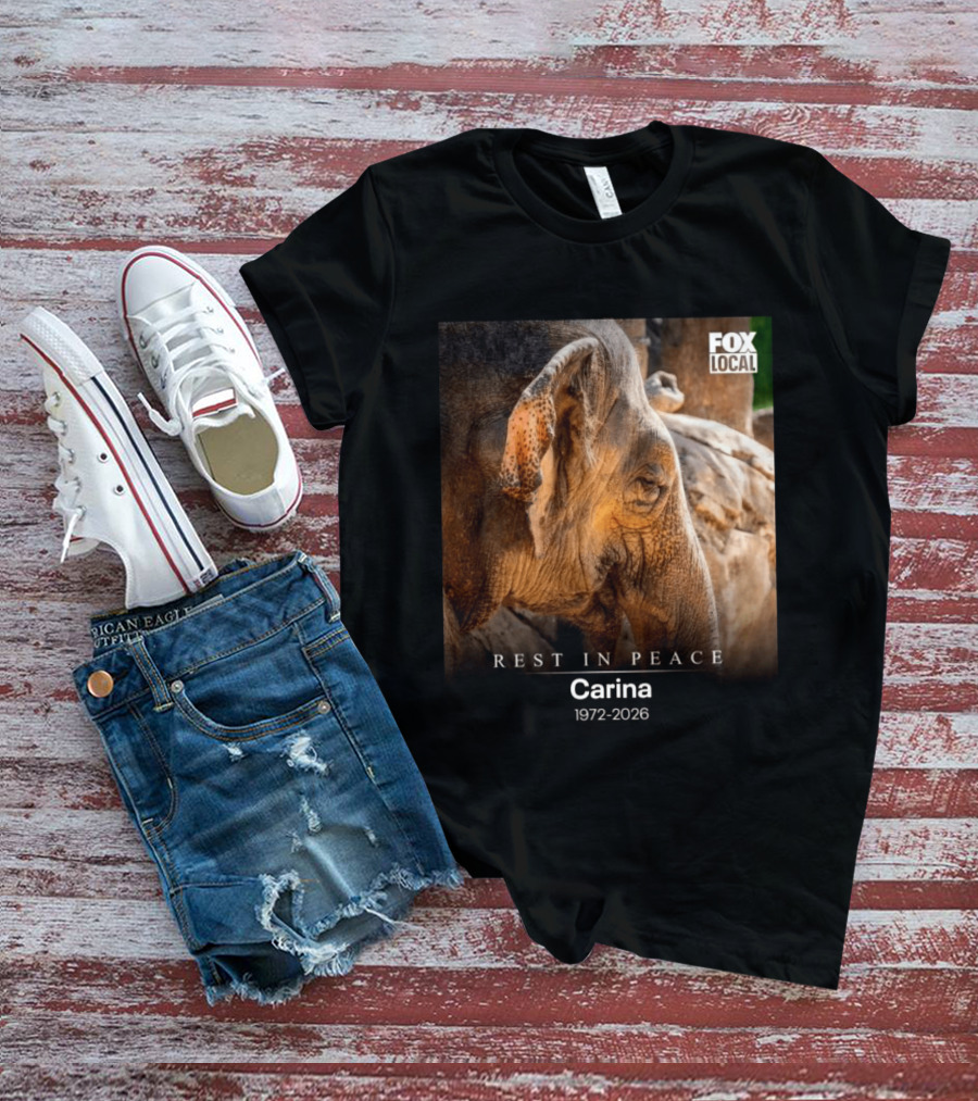 Rest In Peace Carina 1972 2026 Elephant Fox Local Memorial T-Shirt