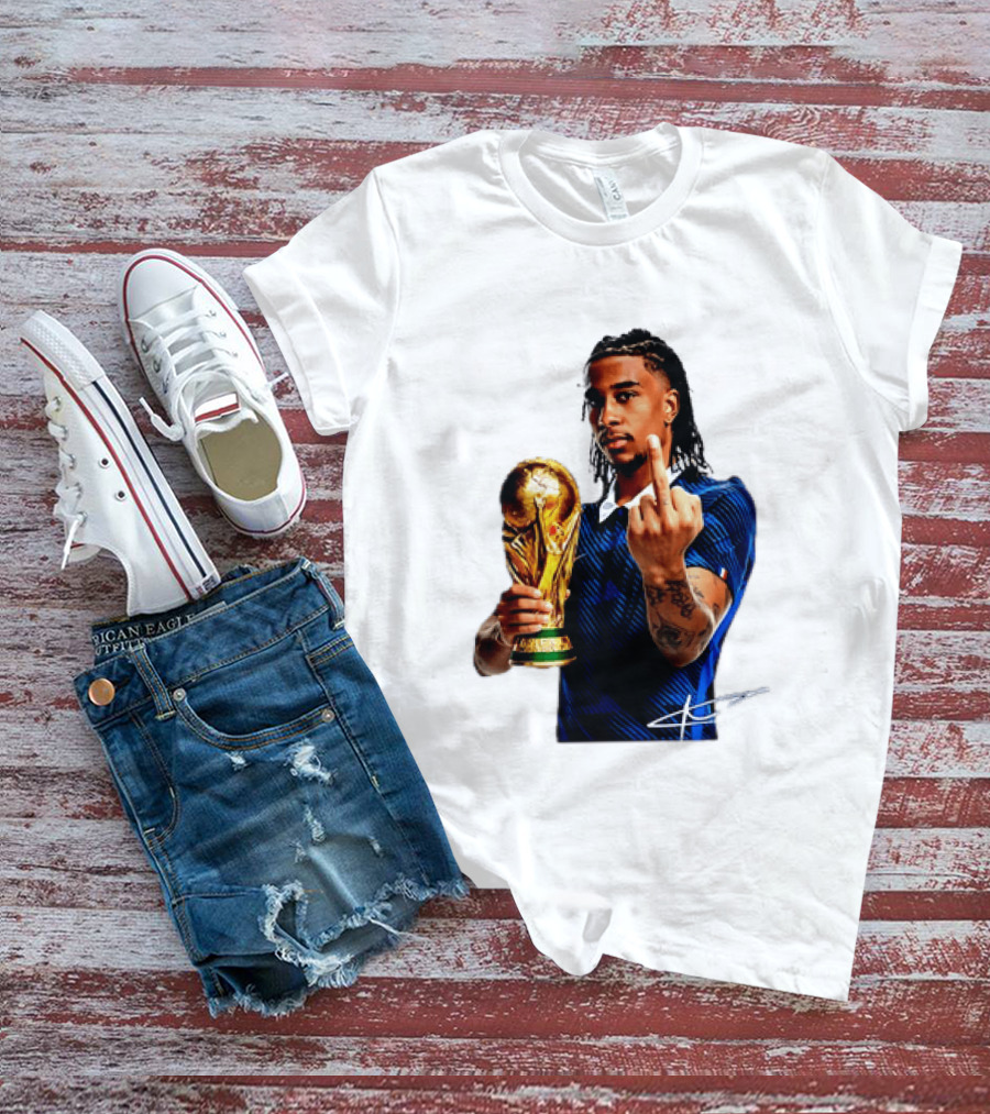 Michael Olise France National Team Middle Finger Trophy Celebration T-Shirt