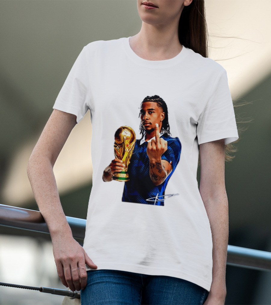 Michael Olise France National Team Middle Finger Trophy Celebration T-Shirt