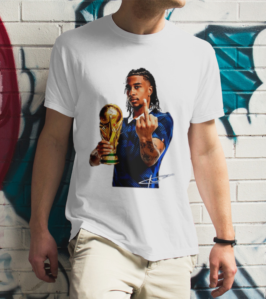 Michael Olise France National Team Middle Finger Trophy Celebration T-Shirt