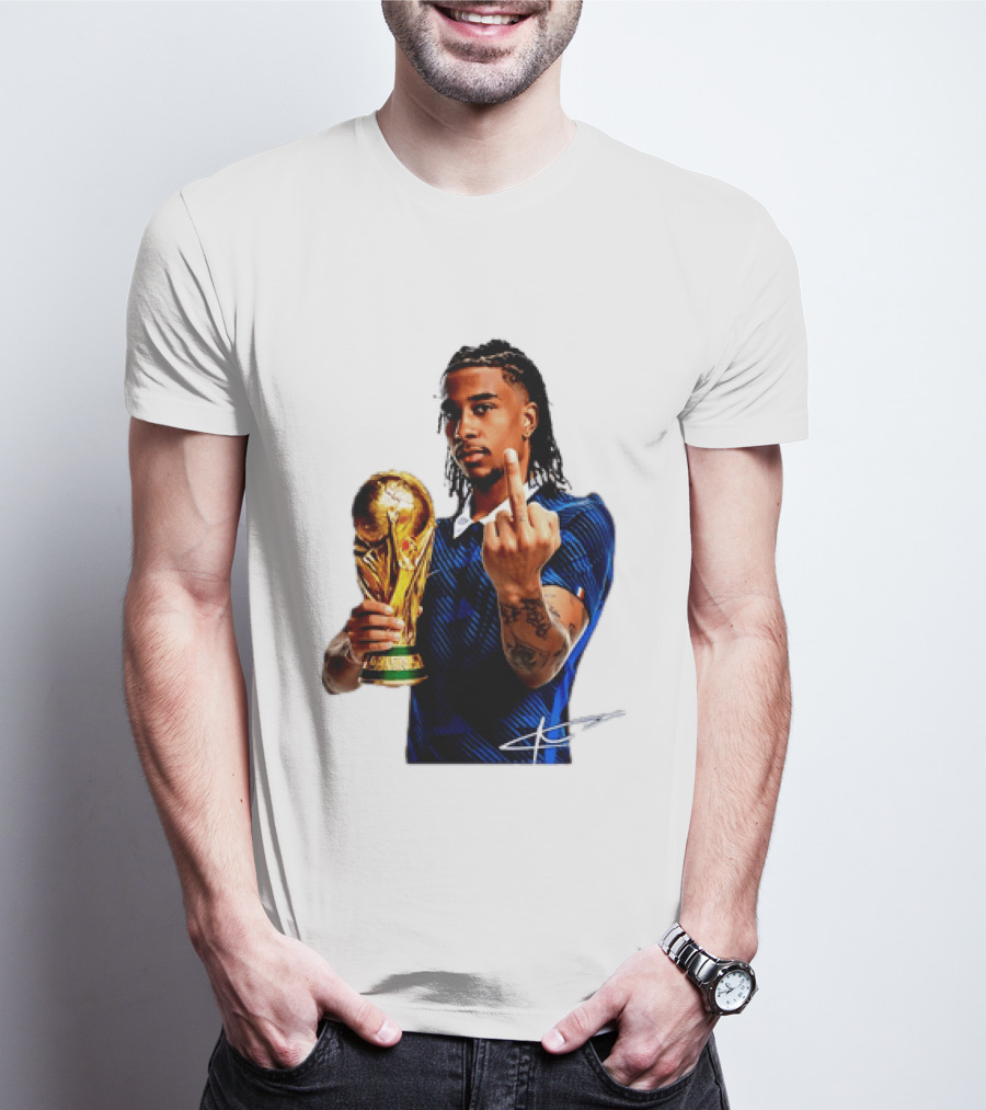 Michael Olise France National Team Middle Finger Trophy Celebration T-Shirt