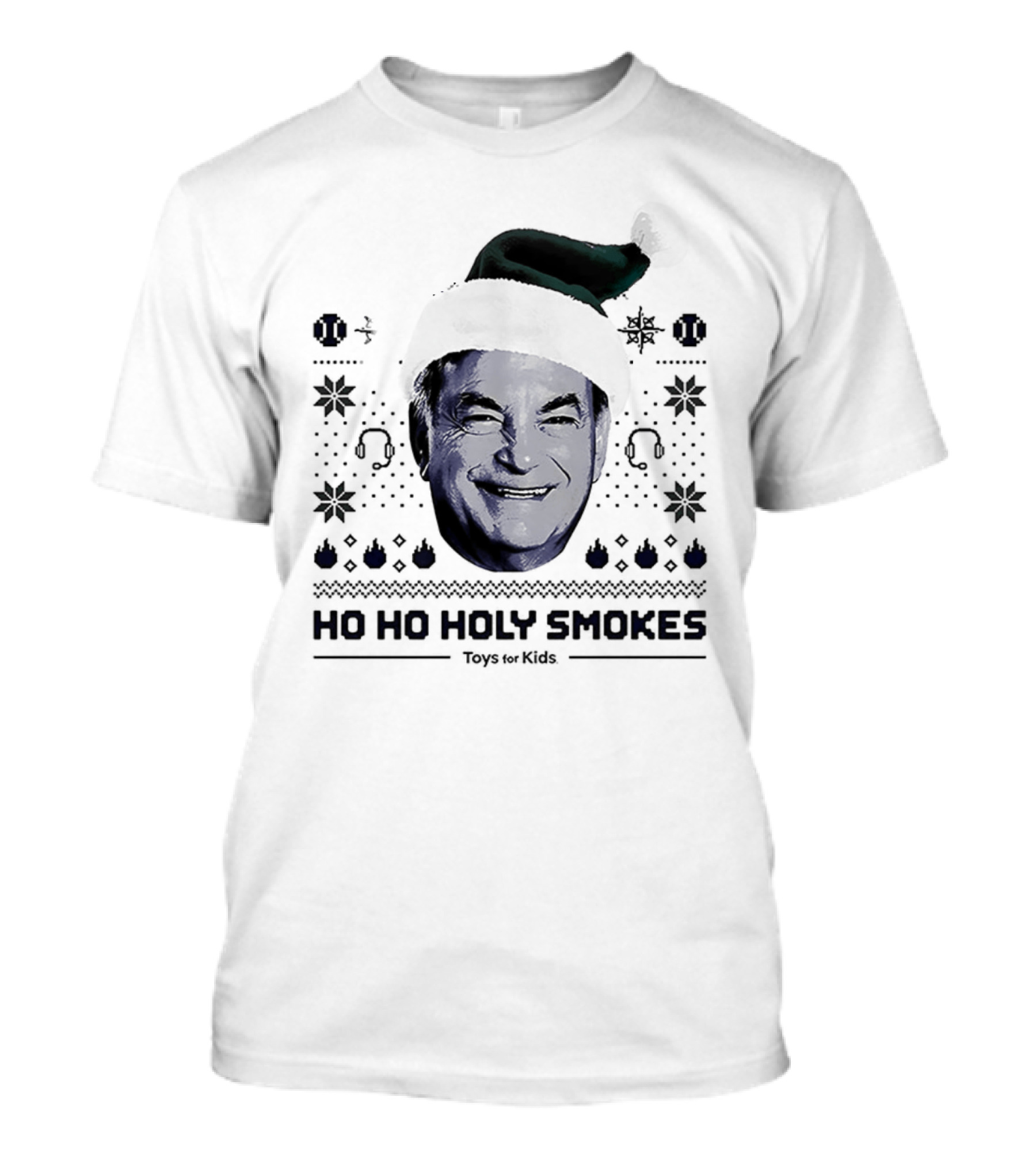 Rick Rizzs Ho Ho Holy Smokes Santa Hat Mariners Rizzsmas In July T-Shirt