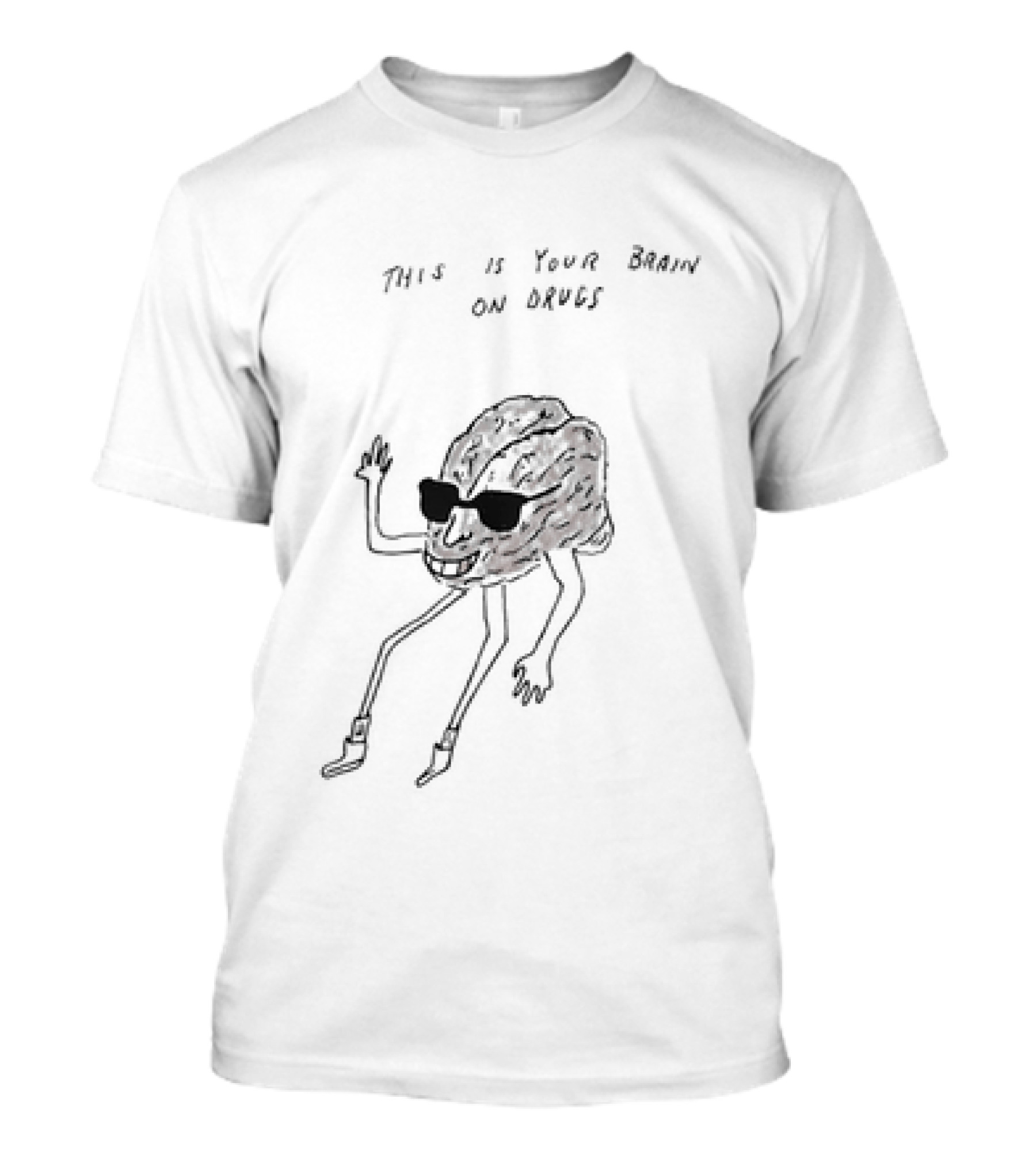 This Is Your Brain On Drugs Drug Awareness Paint Brain With Legs T-Shirt