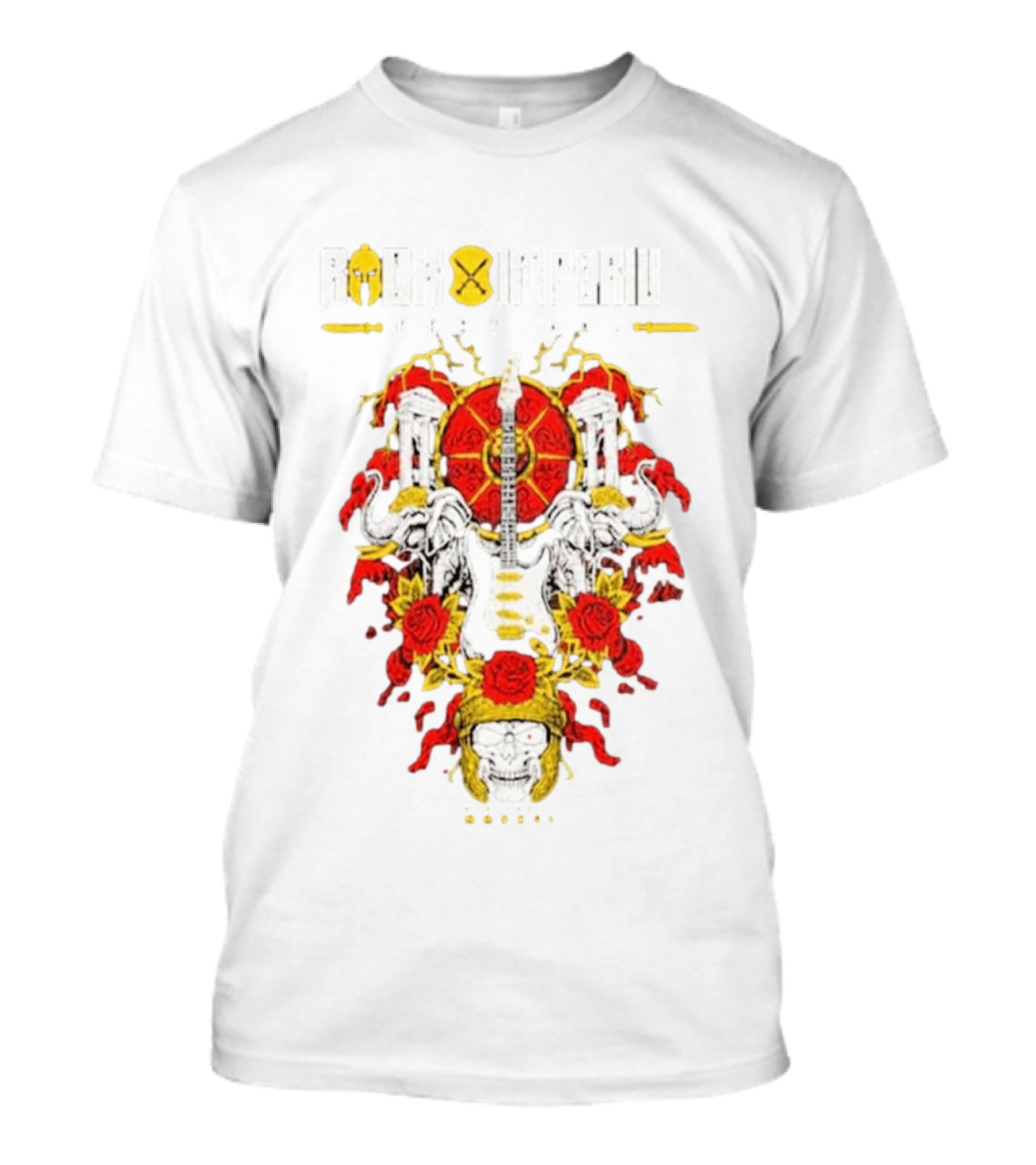 Rock Imperium Festival 2026 Skull Roses Elephants Guitar T-Shirt