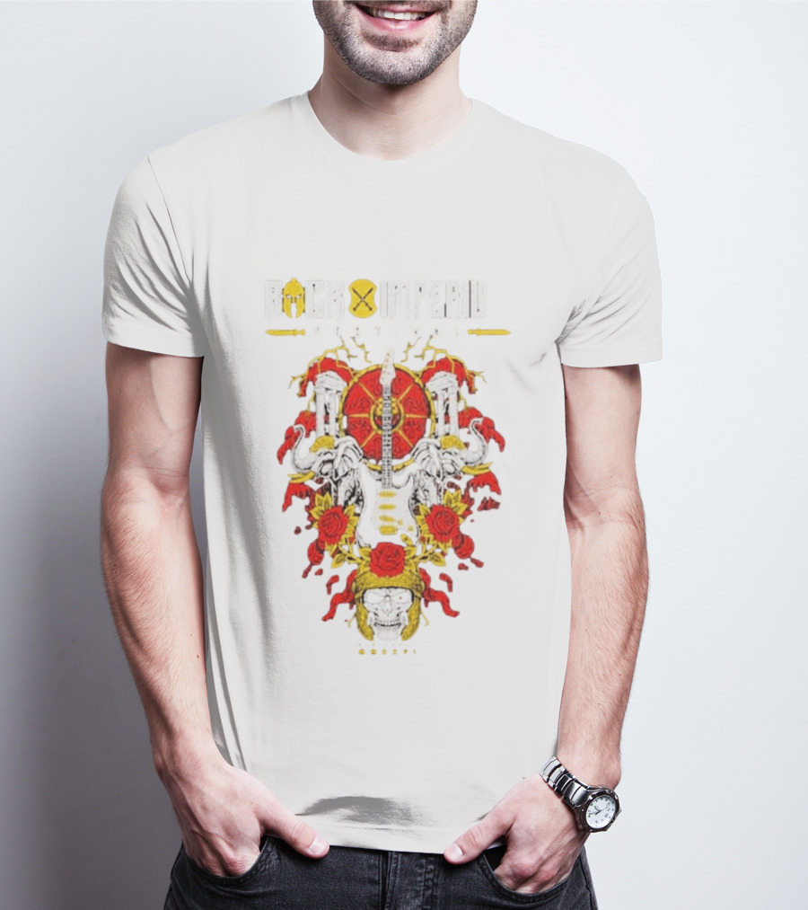 Rock Imperium Festival 2026 Skull Roses Elephants Guitar T-Shirt