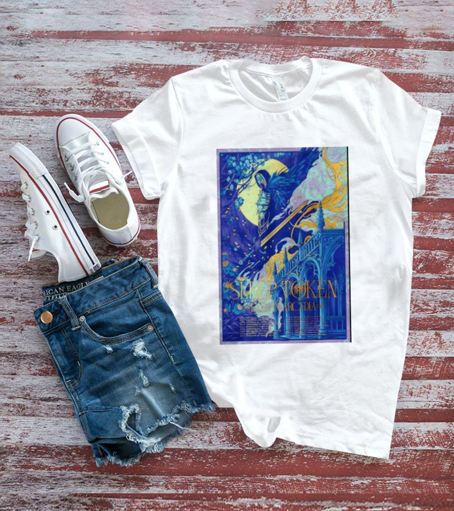 Sleep Token Even In Arcadia Angelic Moonlit Gothic Architecture T-Shirt