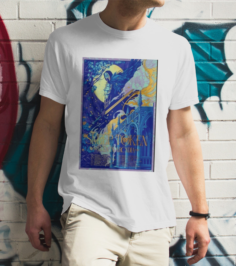 Sleep Token Even In Arcadia Angelic Moonlit Gothic Architecture T-Shirt