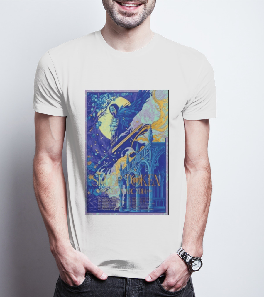 Sleep Token Even In Arcadia Angelic Moonlit Gothic Architecture T-Shirt