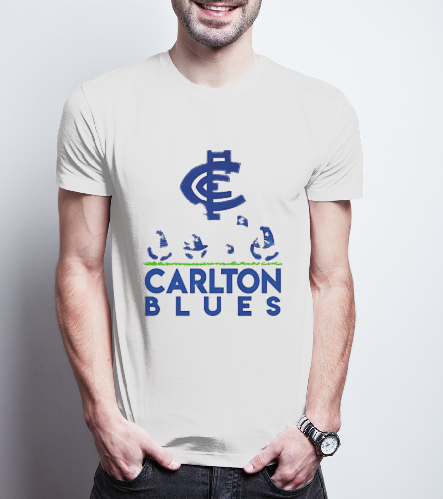 Snoopy Peanuts Characters Carlton Blues AFL Collaboration T-Shirt
