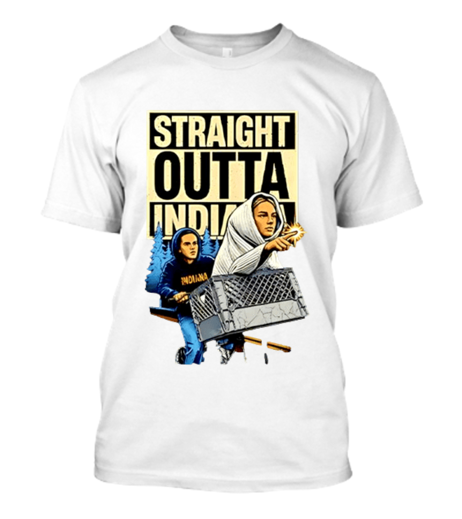 WNBA Meme Sophie Cunningham Caitlin Clark Straight Outta Indiana T-Shirt
