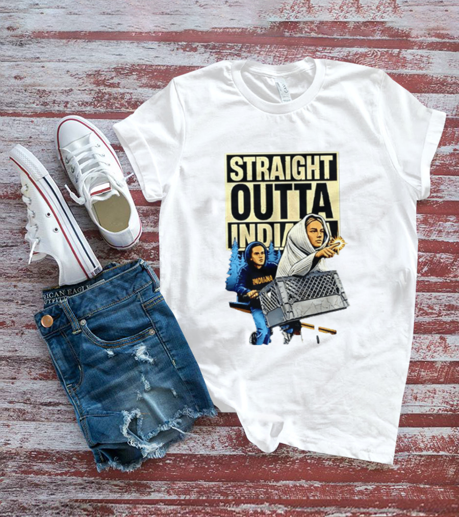 WNBA Meme Sophie Cunningham Caitlin Clark Straight Outta Indiana T-Shirt