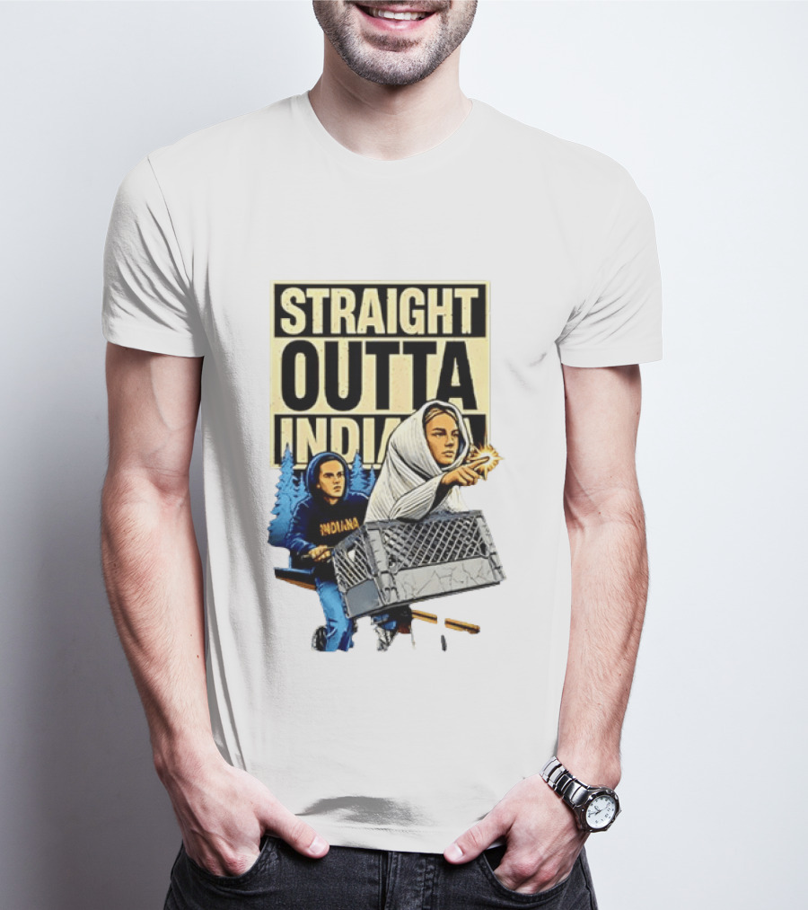 WNBA Meme Sophie Cunningham Caitlin Clark Straight Outta Indiana T-Shirt