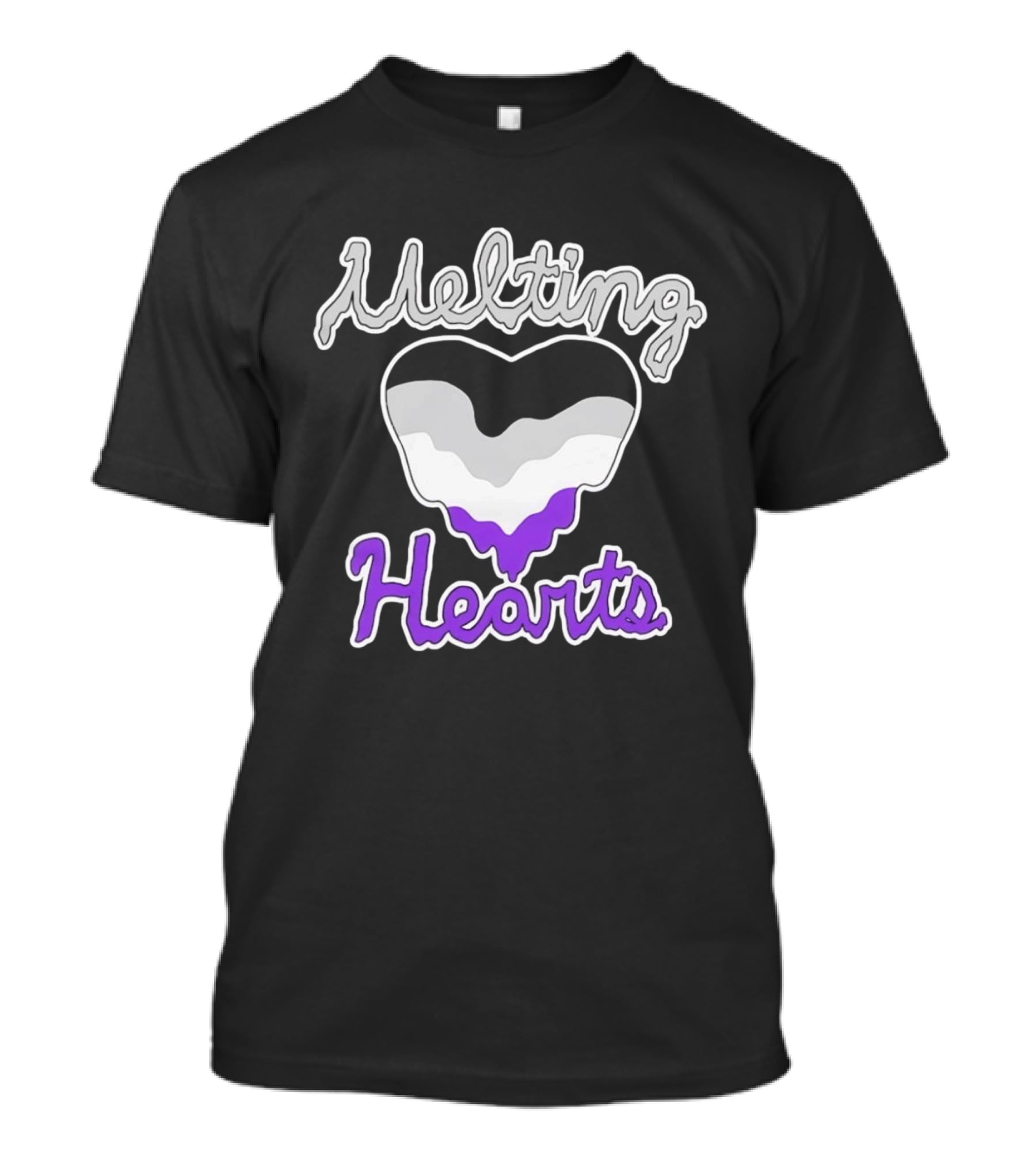 Melting Hearts Asexual Flag Colors Pride T-Shirt