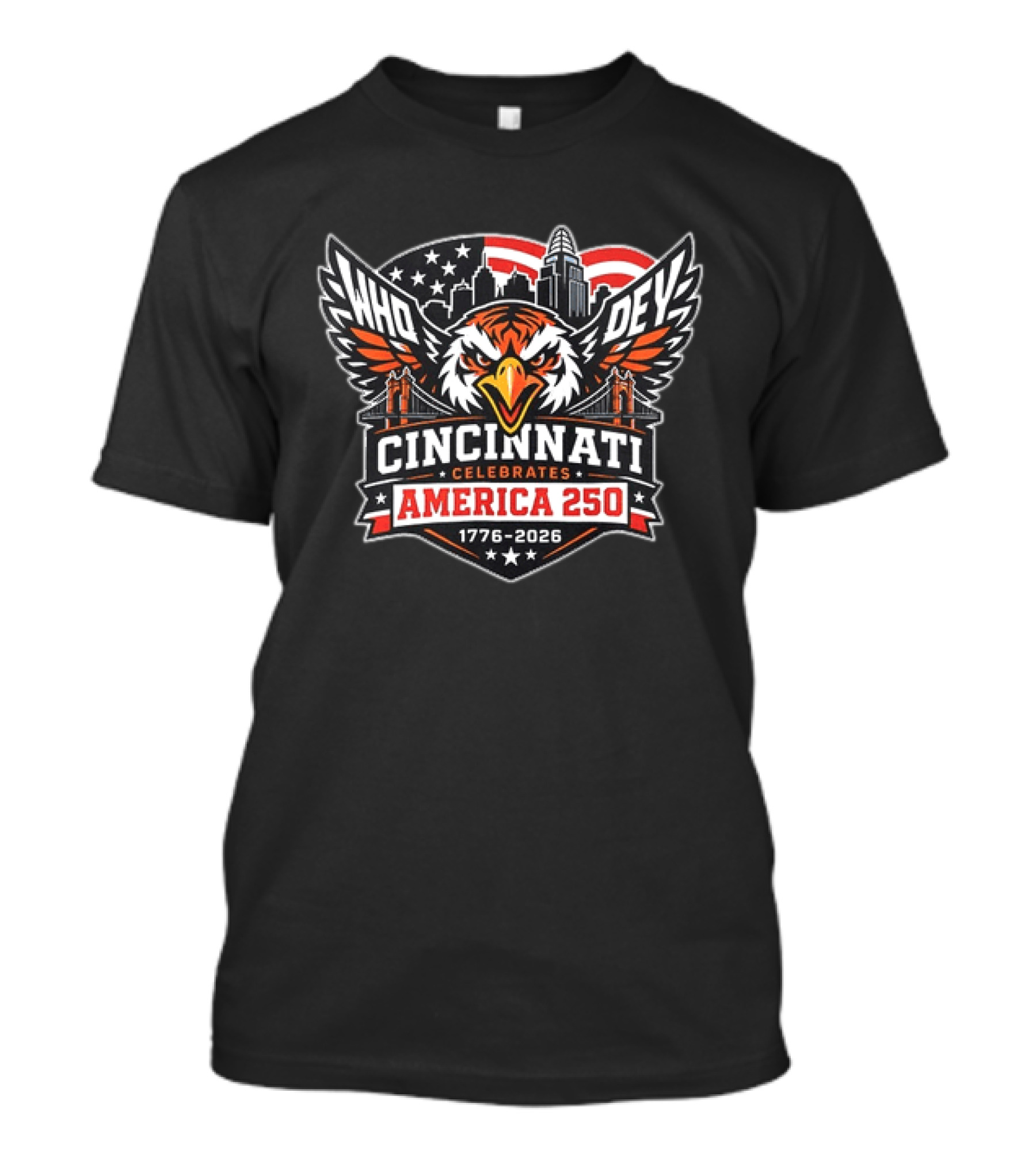 Cincinnati Bengals Who Dey Cincinnati Celebrates America 250 1776 2026 T-Shirt