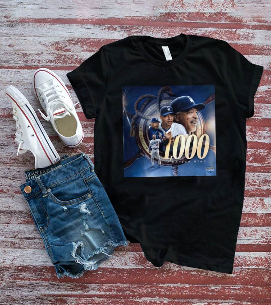 Los Angeles Dodgers Manager Doc Achieves 1000 Career Wins Milestone In Major League History T-Shirt