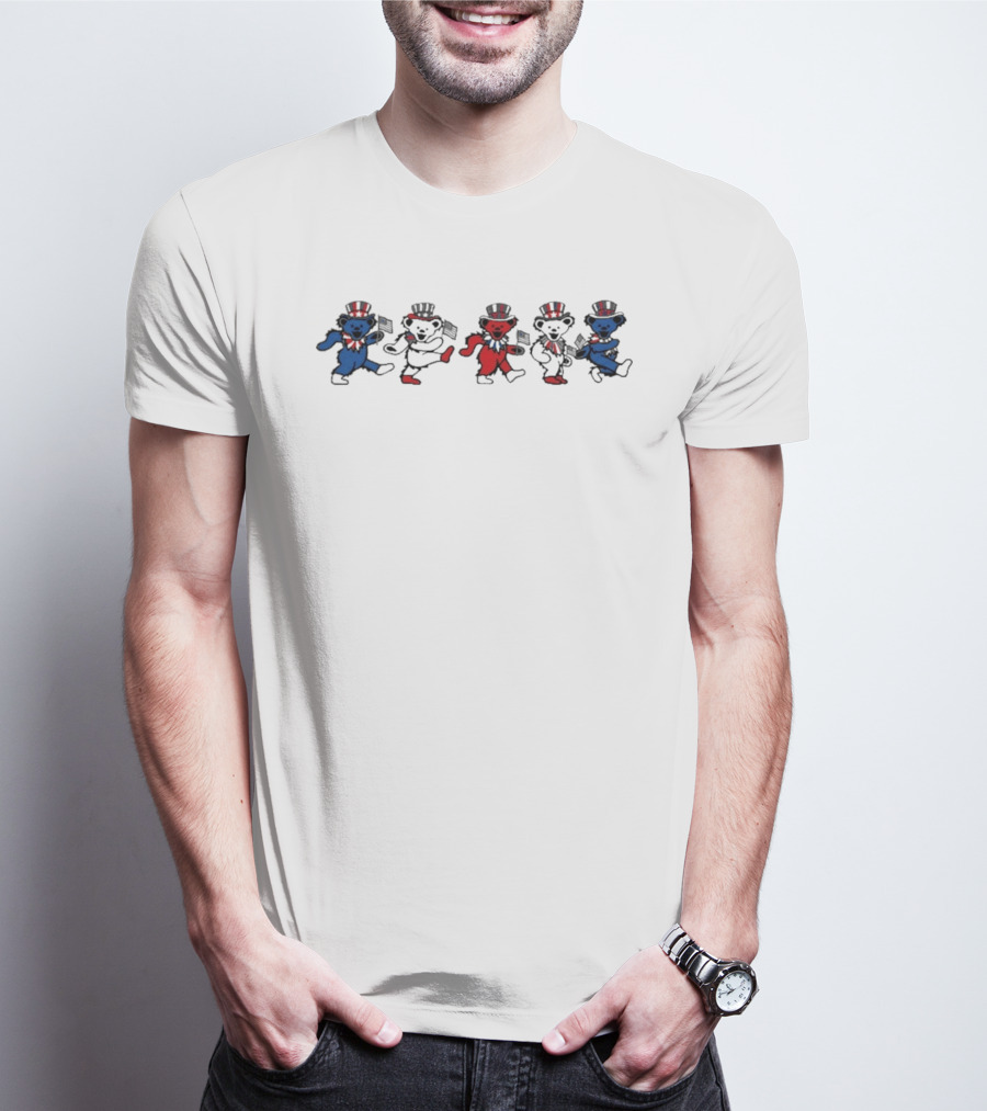Grateful Dead Dancing Bears 250th Anniversary America Fourth Of July 2026 T-Shirt