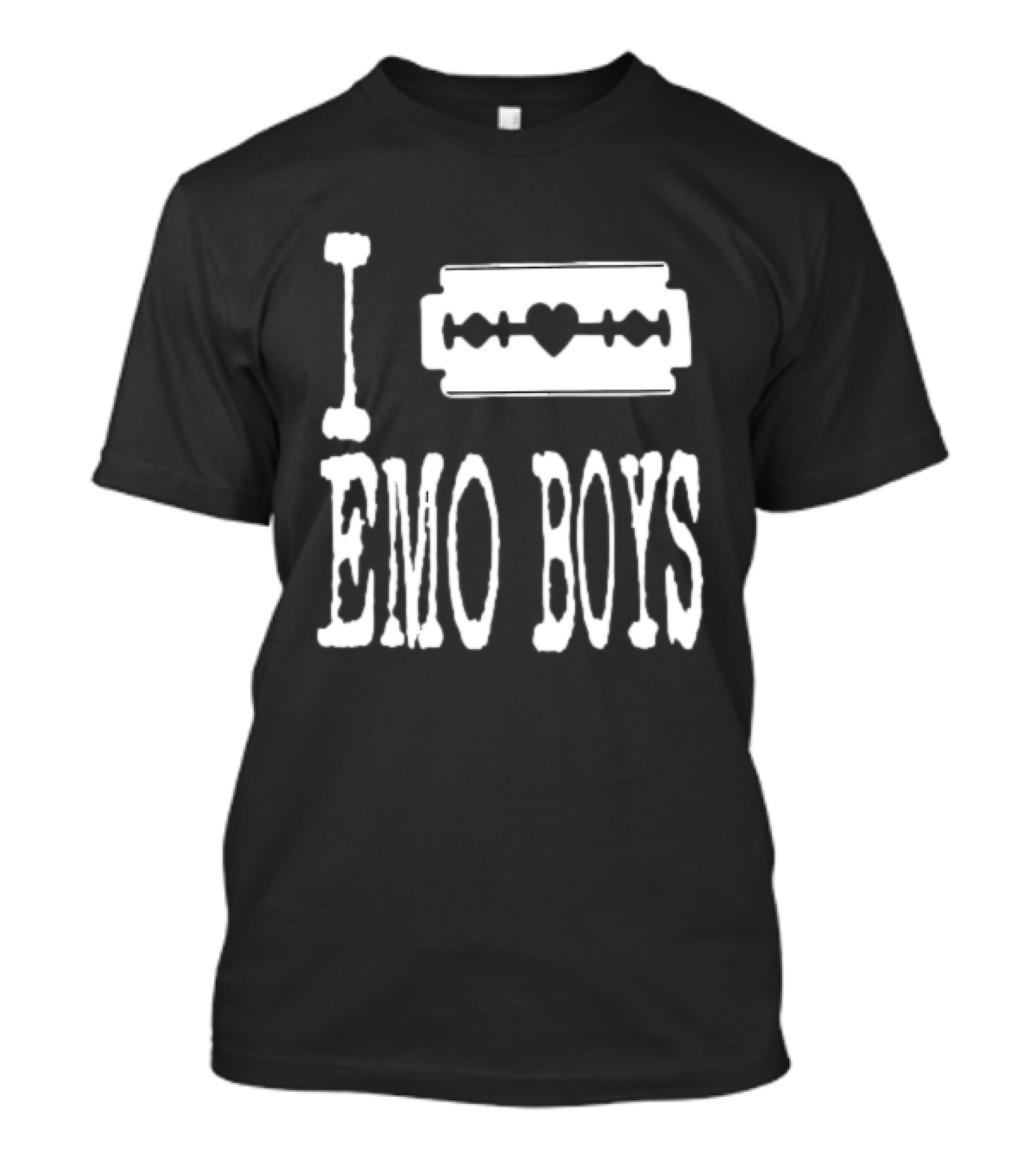 I Emo Boys Heart Razor Blade T-Shirt