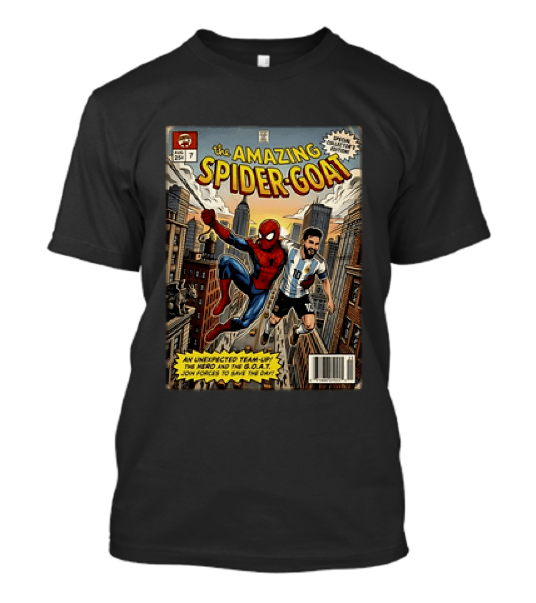 The Amazing Spider GOAT Lionel Messi Argentina National Team Spider Man Comic Edition T-Shirt