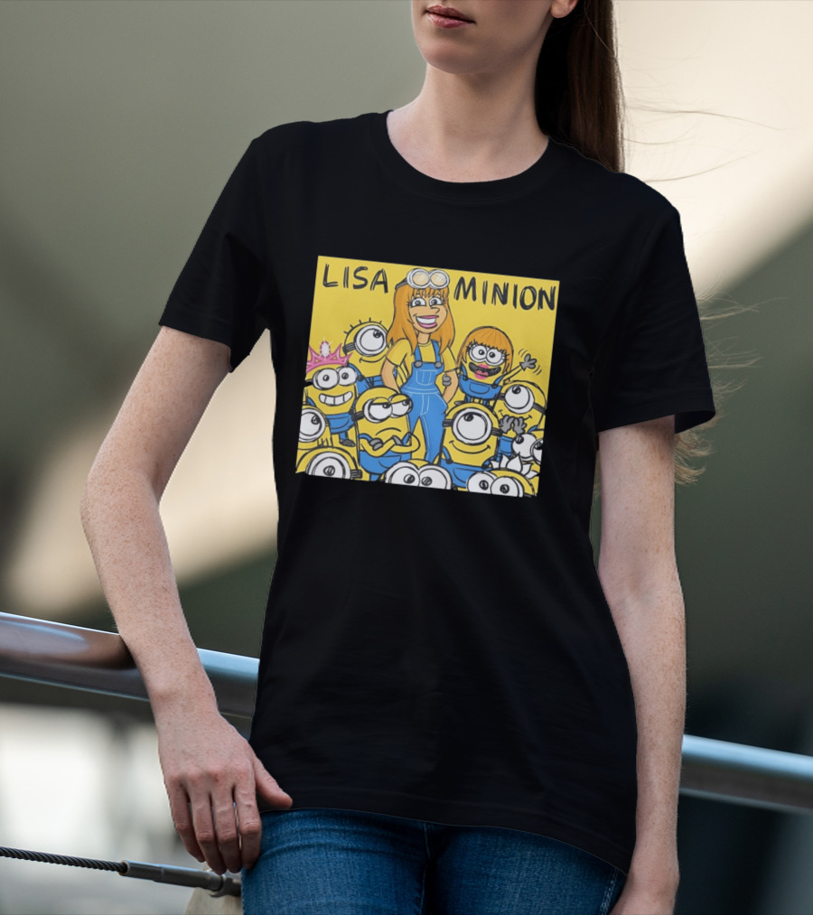 Lisa Minion Characters Cartoon Group Fun Playful Adventure T-Shirt