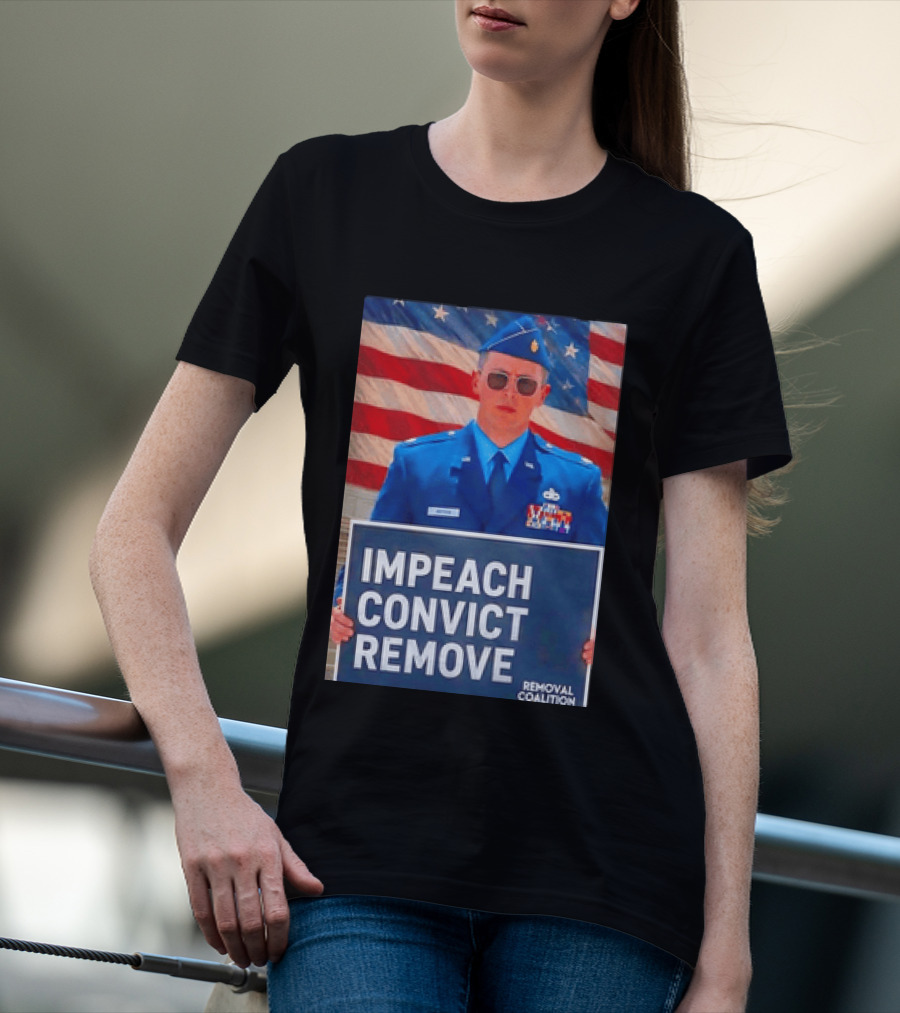 Impeach Convict Remove Major Jason Watson Sign With American Flag T-Shirt