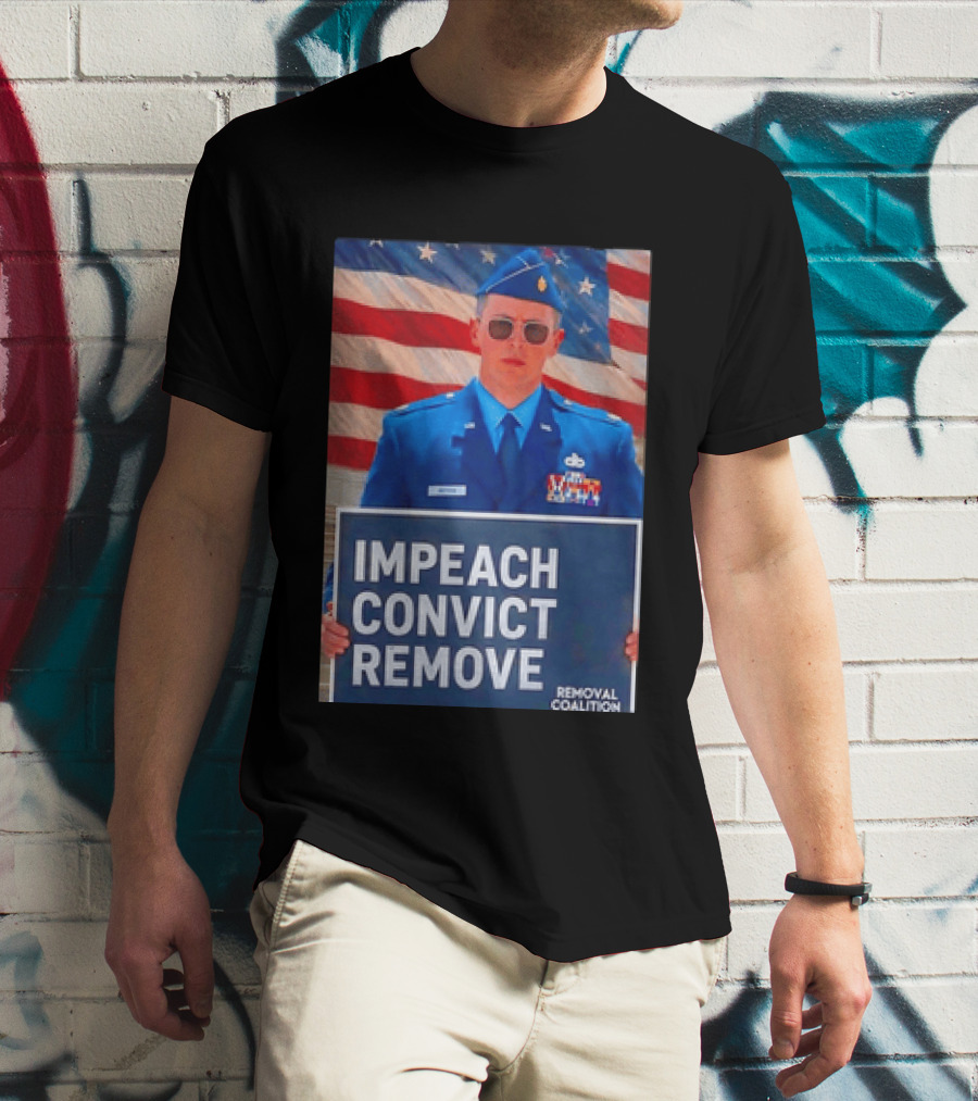 Impeach Convict Remove Major Jason Watson Sign With American Flag T-Shirt