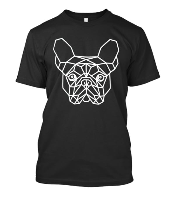 French Bulldog Low Poly Geometric Style Face T-Shirt
