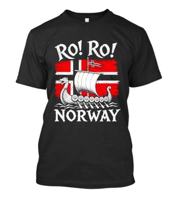 Ro Ro Norway Viking Longship Flag T-Shirt