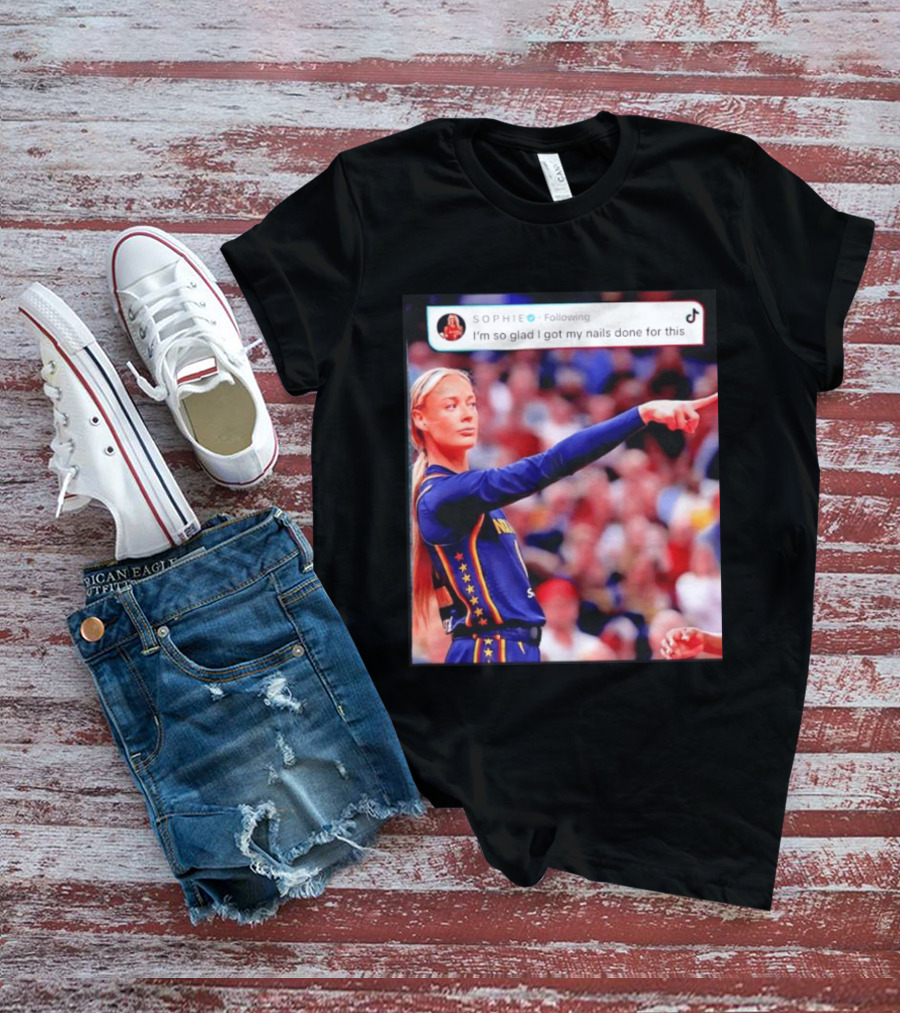 Sophie Cunningham Pointing I'm So Glad I Got My Nails Done Basketball Moment T-Shirt