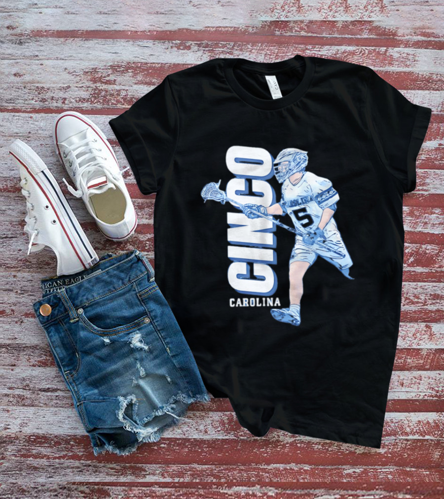 Cinco Carolina Peter Thomann Lacrosse Player Number 5 T-Shirt