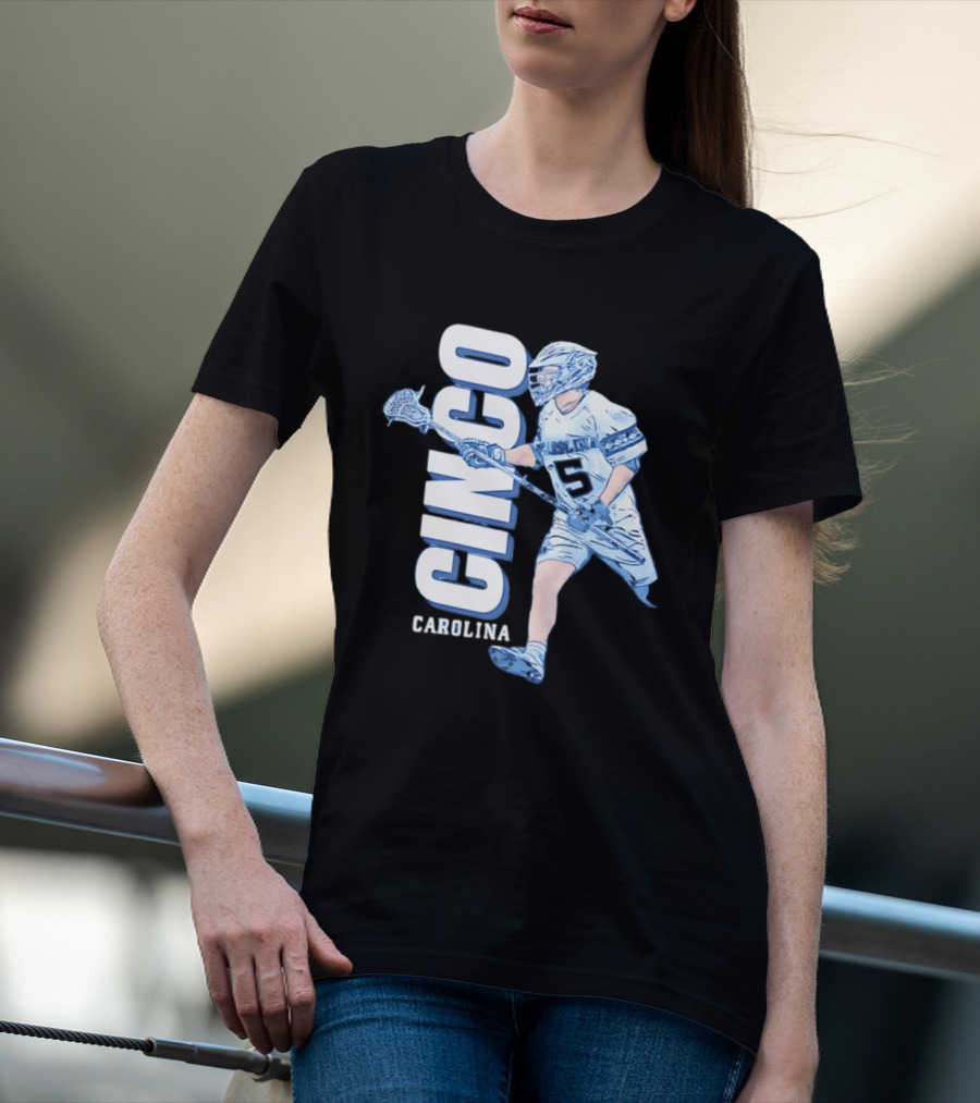 Cinco Carolina Peter Thomann Lacrosse Player Number 5 T-Shirt