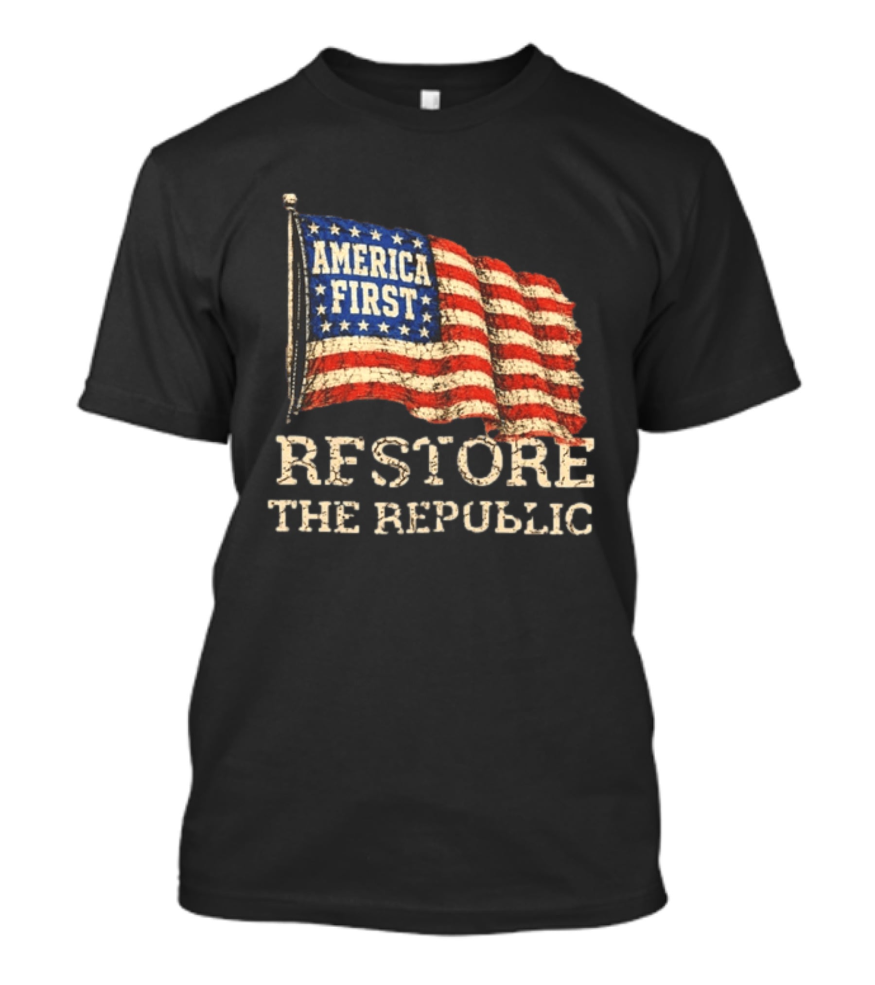 Restore The Republic America First Flag T-Shirt