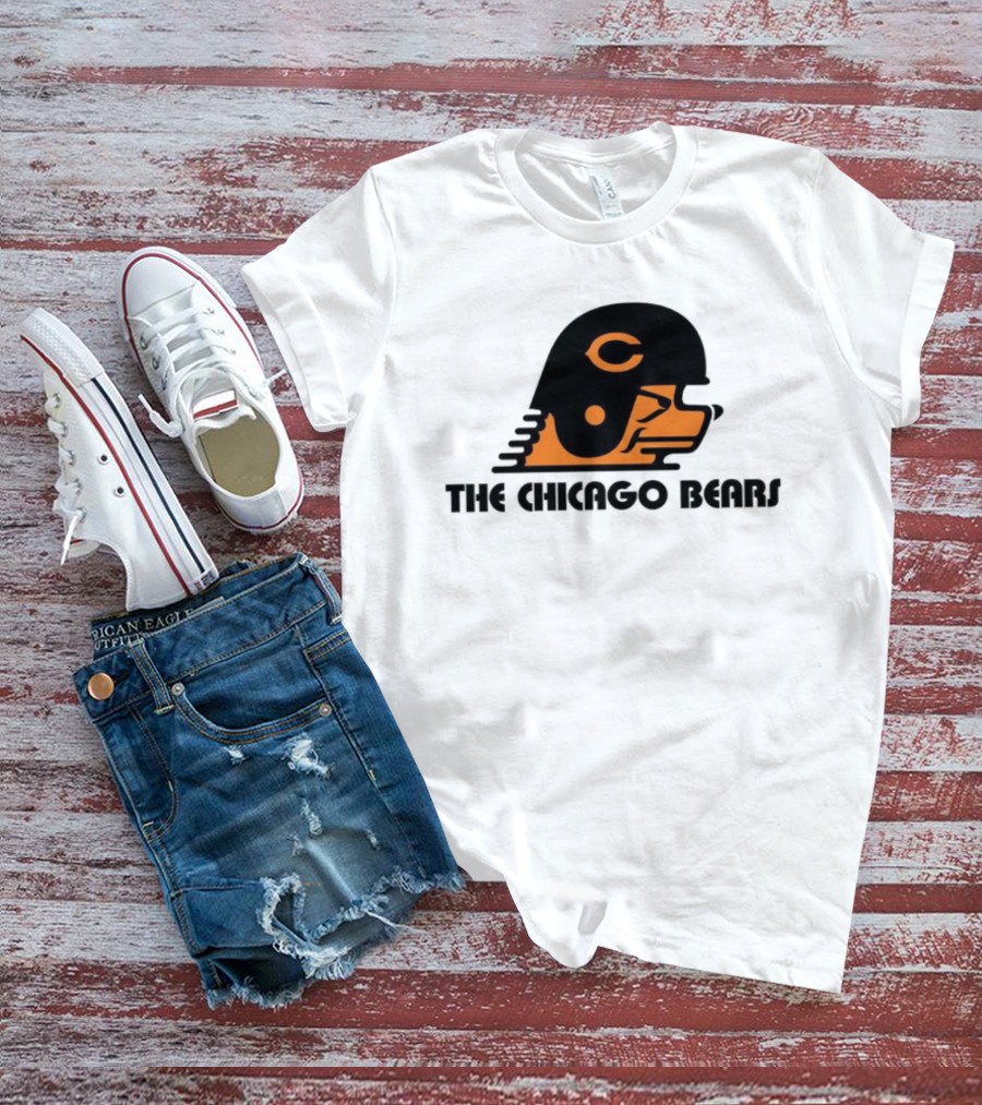 The Chicago Bears Helmet Logo And Balaclava T-Shirt