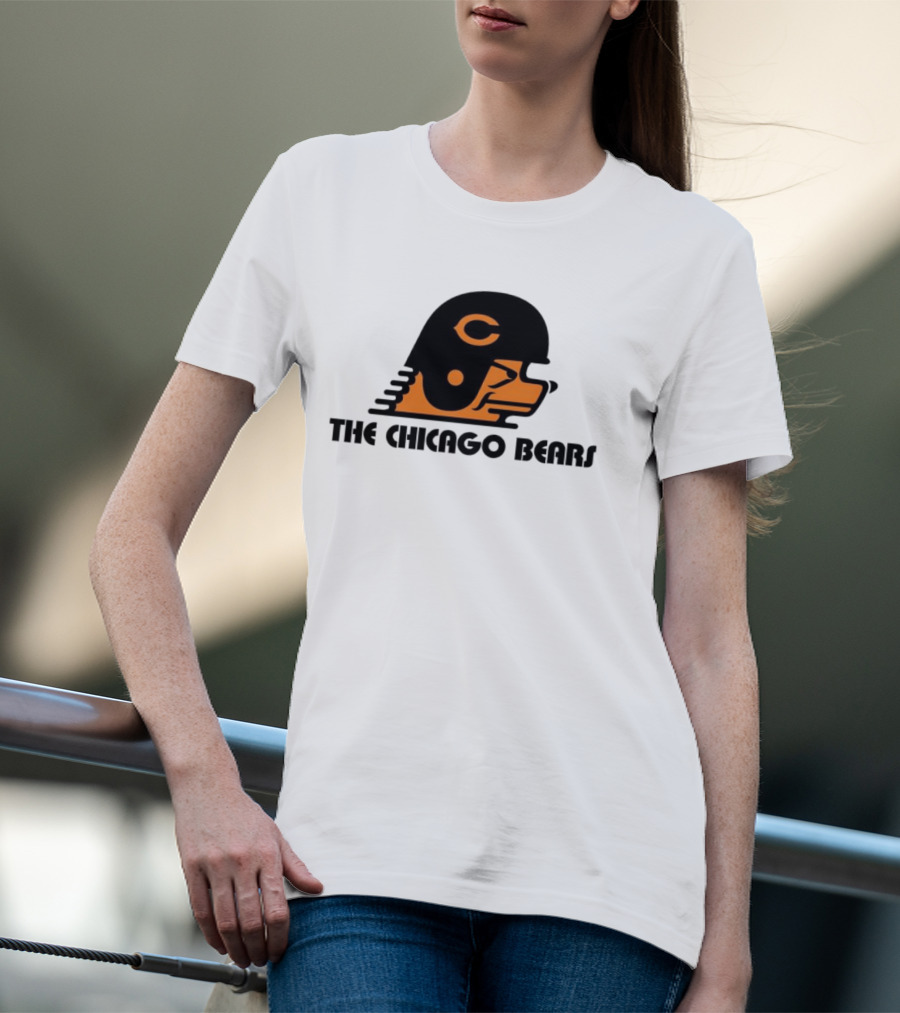 The Chicago Bears Helmet Logo And Balaclava T-Shirt