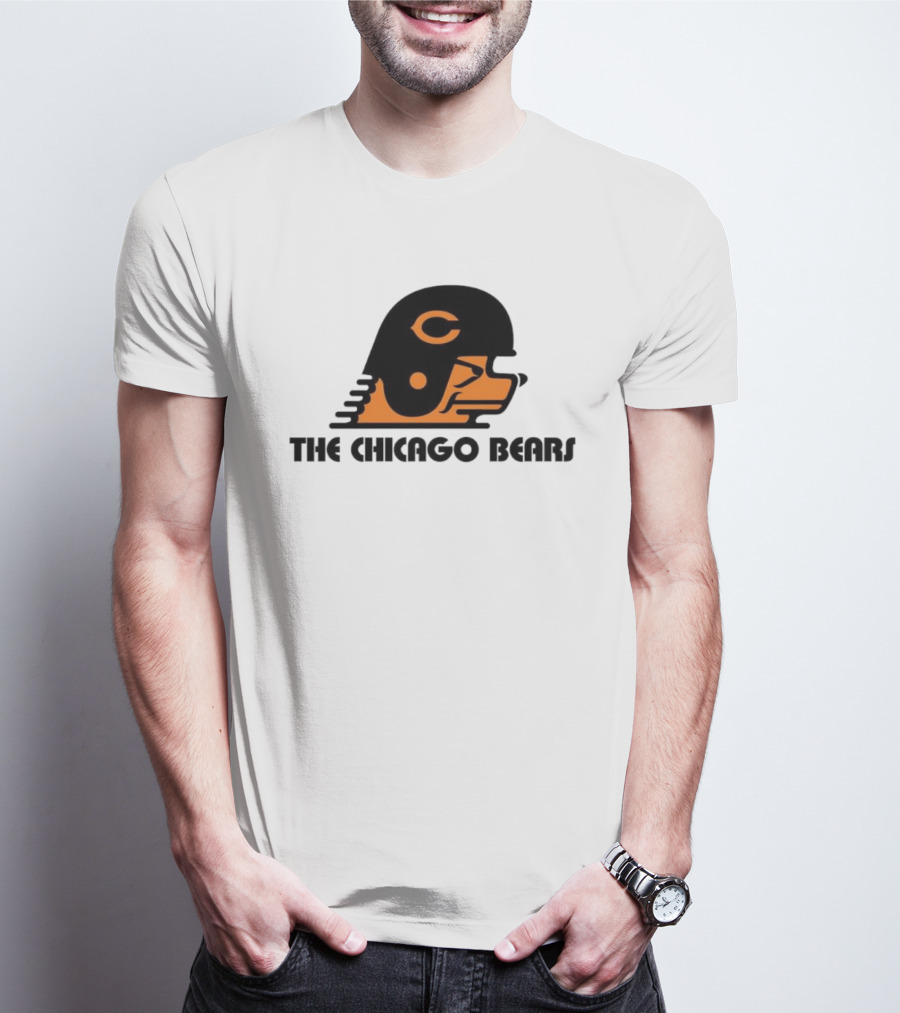 The Chicago Bears Helmet Logo And Balaclava T-Shirt